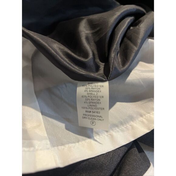 Calvin Klein Color Block Fit and Flare Dress Womens Size 14 Black Charcoal - Picture 5 of 5